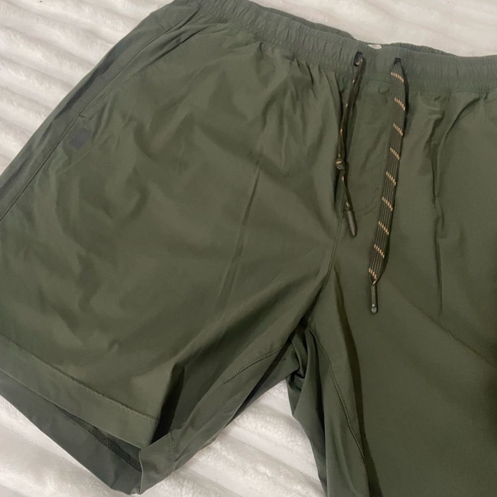 RHONE Olive Green Performance Drawstring Shorts - image 16